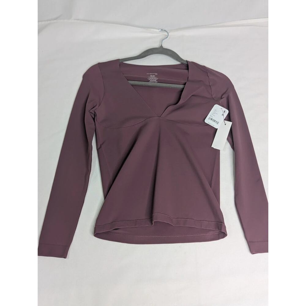 Intimately Free People Tulipwood Long Sleeve Top in Grape  Size XS NWT